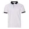 Рубашка поло  мужская STAN с контрастными деталями хлопок/полиэстер 185, 04С, Белый/Чёрный, белый, 185 гр/м2, хлопок