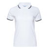 Рубашка поло женская STAN с окантовкой хлопок/полиэстер 185, 04BK, Белый, белый, 185 гр/м2, хлопок