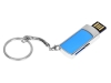 USB 2.0- флешка на 16 Гб с выдвижным механизмом и мини чипом, серебристый, пластик, металл