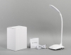 Лампа с беспроводным зарядным устройством "Spotlight", белый, пластик