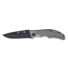 Нож складной Stinger, 90 мм, (чёрный), материал рукояти: сталь/алюминий (серо-синий), серый