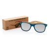 Солнцезащитные очки Wheat straw с бамбуковыми дужками, синий, бамбук; волокно пшеничной соломы