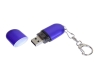 USB 2.0- флешка промо на 4 Гб каплевидной формы, синий, пластик