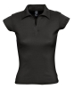 Рубашка поло женская без пуговиц Pretty 220, черная, черный, хлопок