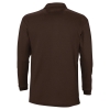 Рубашка поло мужская с длинным рукавом Winter II 210 шоколадно-коричневая, коричневый, хлопок