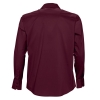 Рубашка мужская с длинным рукавом Brighton, бордовая, бордовый, хлопок 97%; эластан 3%, плотность 140 г/м²; поплин стрейч