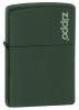 Зажигалка ZIPPO Green Matte, латунь с порошковым покрытием, зеленая, матовая, 38x13x57 мм, зеленый