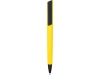 Ручка пластиковая soft-touch шариковая «Taper», черный, желтый, soft touch