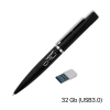 Ручка шариковая "Callisto" с флеш-картой 32Gb (USB3.0), покрытие soft touch, черный, металл/пластик/soft touch