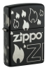 Зажигалка ZIPPO Classic с покрытием Black Matte, латунь/сталь, черная, матовая, 38x13x57 мм, черный