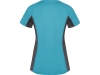 Спортивная футболка «Shanghai» женская, серый, бирюзовый, полиэстер