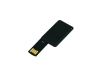 USB 2.0- флешка на 64 Гб в виде пластиковой карточки, черный, пластик