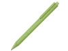 Блокнот «Toledo S» с шариковой ручкой из пшеницы и пластика, зеленый, растительные волокна
