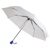 Зонт складной FANTASIA, механический, белый с синей ручкой, белый, синий, 100% полиэстер, пластик