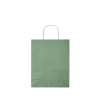 Подарочный пакет средн 90 г/м&#178;, зеленый, бумага
