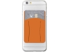 Картхолдер для телефона с отверстием для пальца, оранжевый, силикон