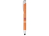 Ручка-стилус металлическая шариковая «Moneta» с анодированным покрытием, оранжевый, алюминий