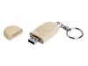 USB 2.0- флешка на 32 Гб овальной формы и колпачком с магнитом, натуральный, дерево