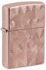 Зажигалка ZIPPO Armor® Hearts с покрытием Rose Gold, латунь/сталь, розовое золото, 38x13x57 мм, розовый