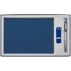 Набор Horizon, синий, синий, ежедневник - искусственная кожа; ручка - металл; флешка - пластик; покрытие софт-тач; коробка - переплетный картон