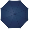 Зонт-трость LockWood, темно-синий, синий, купол - эпонж; спицы - стеклопластик; ручка - дерево