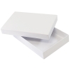 Коробка подарочная,  белый, 16х24х4  см,  кашированный картон, тиснение, конструкция крышка-дно, белый, картон