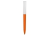 Ручка пластиковая soft-touch шариковая «Zorro», белый, оранжевый, soft touch