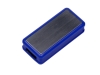 USB 2.0- флешка промо на 16 Гб прямоугольной формы, выдвижной механизм, синий, пластик