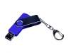 USB 3.0/micro USB/Type-C- флешка на 32 Гб с поворотным механизмом, синий, пластик