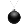 Елочный шар Finery Gloss, 8 см, глянцевый черный, черный