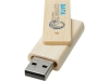 USB 2.0-флешка на 4ГБ «Rotate» из бамбука, бежевый, бамбук