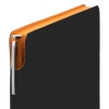Ежедневник Flexpen Black, недатированный, черный со светло-оранжевым, черный, оранжевый, кожзам