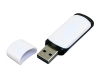 USB 2.0- флешка на 8 Гб с цветными вставками, черный, белый, пластик