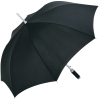 Зонт-трость Vento, черный, черный, купол - эпонж; каркас - стеклопластик, алюминий; ручка - вспененный полиуретан