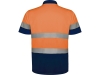 Рубашка поло со светоотражающими полосами «Polaris», мужская, синий, оранжевый, полиэстер