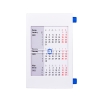 Календарь настольный на 2 года; белый с синим; 18х11 см; пластик; тампопечать, шелкография, синий, белый, пластик