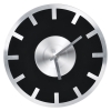 Часы настенные "Элегия", D=30 см, H=3 см, стекло, металл, черный, серебристый, стекло, металл