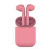 Наушники беспроводные с зарядным боксом TWS AIR SOFT, цвет розовый, розовый, пластик, soft touch покрытие