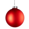 Елочный шар Finery Matt, 10 см, матовый красный, красный, картон, стекло