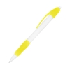 N4, ручка шариковая с грипом, белый/желтый, пластик, белый, желтый, пластик, прорезинненая поверхность (грип)