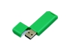 USB 2.0- флешка на 64 Гб с оригинальным двухцветным корпусом, зеленый, белый, пластик