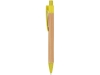 Ручка шариковая бамбуковая STOA, желтый, бежевый, пластик, растительные волокна