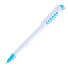 Ручка шариковая MAVA,  белый/голубой, пластик, белый, голубой, пластик