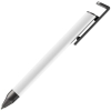 Ручка шариковая Standic с подставкой для телефона, белая, белый