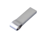 USB 2.0-флешка на 8 Гб с мини чипом и боковым отверстием для цепочки, серебристый, металл