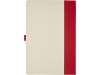Блокнот A5 «Dairy Dream» с шариковой ручкой, красный, бежевый, пластик, картон, переработанный картон/бумага