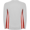 Спортивная футболка SHANGHAI L/S мужская, БЕЛЫЙ/КРАСНЫЙ 2XL, белый/красный