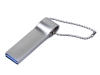 USB 3.0-флешка на 32 Гб с мини чипом и боковым отверстием для цепочки, серебристый