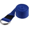 Ремень для йоги Loka, синий, синий, лента - хлопок; нашивка - полиэстер; фиксатор - металл