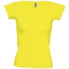Футболка женская Melrose 150 с глубоким вырезом, лимонно-желтая, желтый, хлопок
